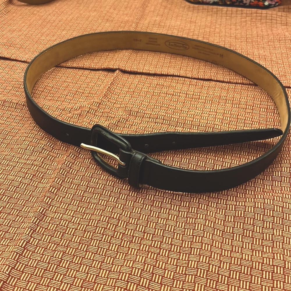 Talbots Navy Blue Leather Belt  1 inch size M
